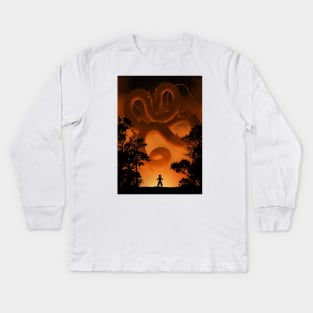 Minimalist Goku Kids Long Sleeve T-Shirt